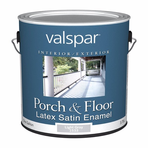 Valspar Porch and Floor Paint, Satin, Gray, 1 gal 027.0001533.007